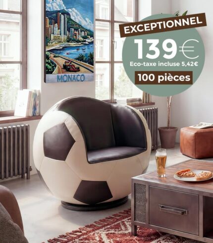 Fauteuil tournant GOAL design ballon de foot