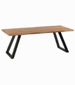 Table chêne et aulne pieds métal KENNY