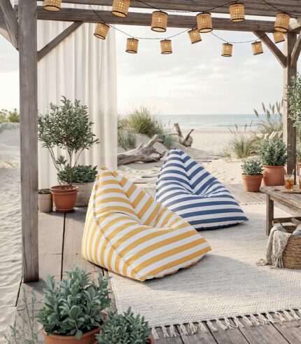 Pouf poire à rayure SUNNY