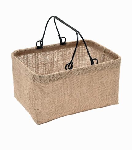 Panier de rangement avec anses métal
