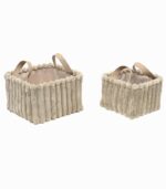 Corbeille de rangement carrée / Set de 2