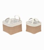Panier de rangement bicolore / Set de 2