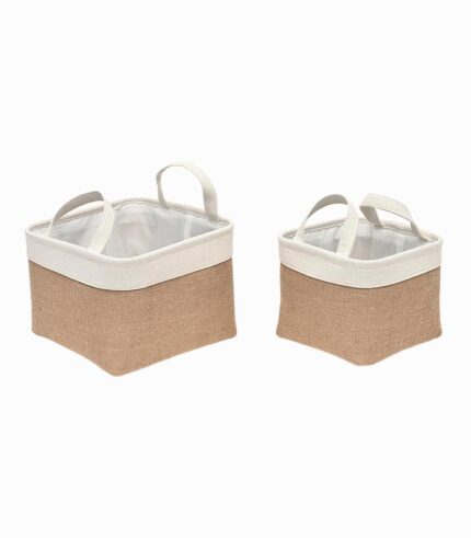 Panier de rangement bicolore / Set de 2