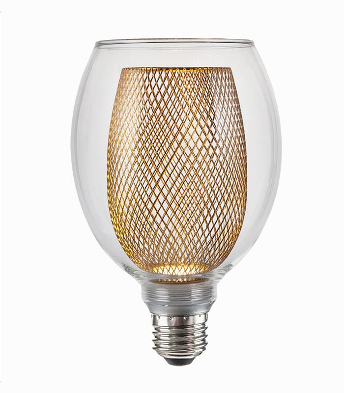 Ampoule LED double verre ambré Ampoule LED double verre ambré
