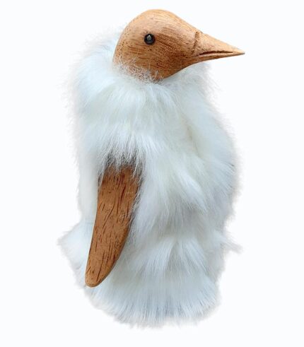 Pingouin fourrure blanche