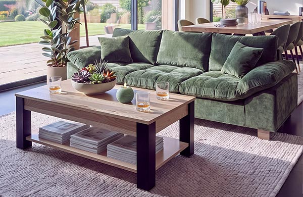 Table basse bois blanchi ROMO